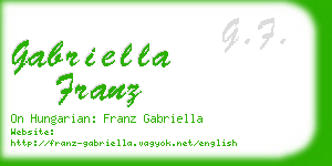 gabriella franz business card